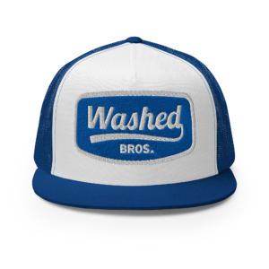 Patched Trucker Cap - Royal Blue / White